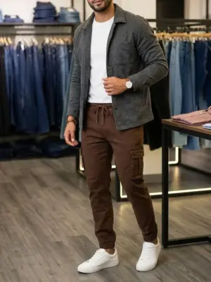 PANTALON JOGGER UNISEX MARRON