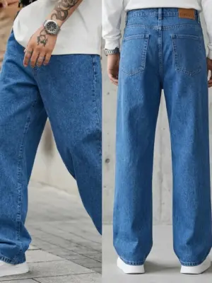 PANTALON WIDE LEG CABALLERO AZUL MEDIO