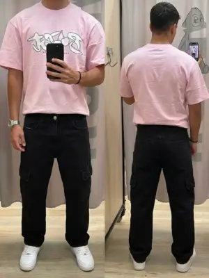 PANTALON CARGO CABALLERO NEGRO