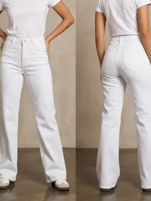 PANTALON DAMA FLARE BLANCO